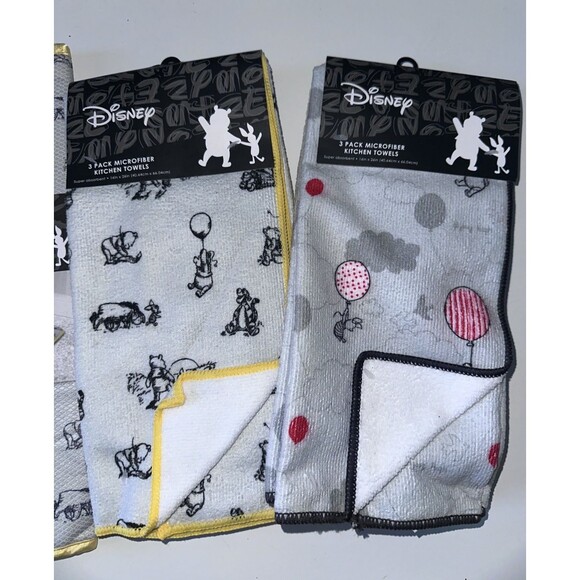 2x Disney Winnie The Pooh 3 Pack Microfiber Kitchen Towels & 1 dish drying Mat - Picture 2 of 4